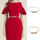 Modes Metāls, dobs, grebts bantītis sieviešu jostas, elastīgas šauras, plānas kleitas jostas sievietēm, zelta šķembas, dekors vidukļa ķēdes siksnas