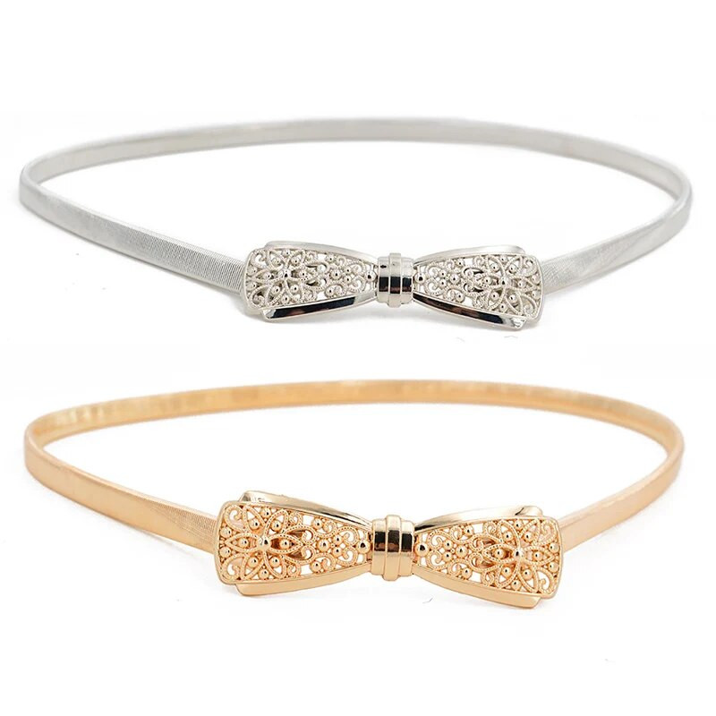 Modes Metāls, dobs, grebts bantītis sieviešu jostas, elastīgas šauras, plānas kleitas jostas sievietēm, zelta šķembas, dekors vidukļa ķēdes siksnas