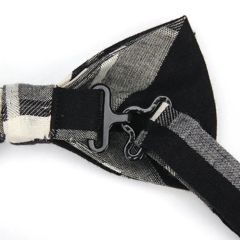 Vadonatúj férfi öltöny Pamut csokornyakkendő esküvői kockás Vintage csokornyakkendő férfiaknak Check Vintage nyakkendő Gravatas Slim cravats