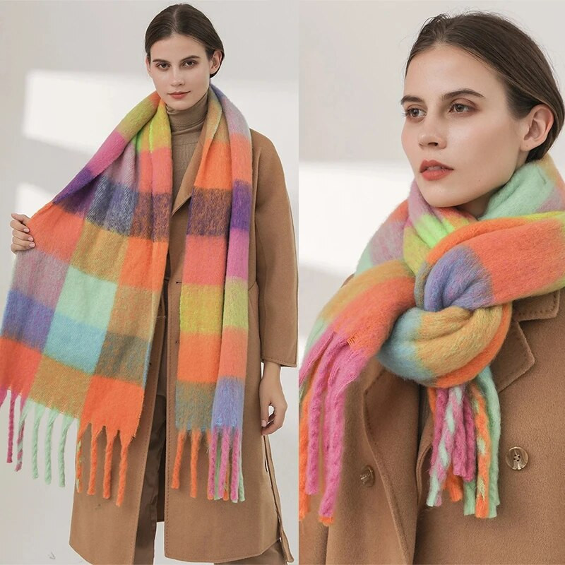 NOVI Luksuzni zimski debeli topli šal Ženski šal od kašmira i omoti Pašmina rubac Bufanda Ženski dugi tessel Echarpe 2022.
