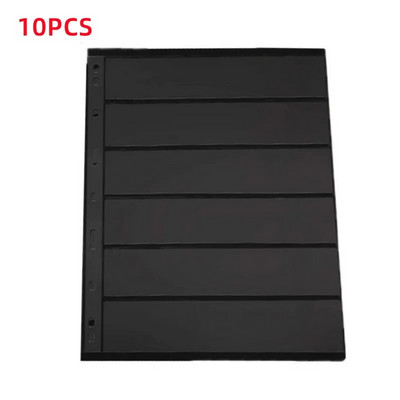 10 kom/lot albuma za poštanske marke. Stranice za ponovno punjenje 4 5 6 7 linija Rešetka bez kiseline Držač markica Listovi crni prozirni novac Stranica novčanica