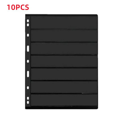 10 kom/lot albuma za poštanske marke. Stranice za ponovno punjenje 4 5 6 7 linija Rešetka bez kiseline Držač markica Listovi crni prozirni novac Stranica novčanica