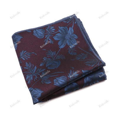 Újdonság, alkalmi férfi zseb, négyzet alakú virágos levelek jávorszarvas zsebkendő Jacquard textúra Hankie szmoking öltöny formális party kiegészítő