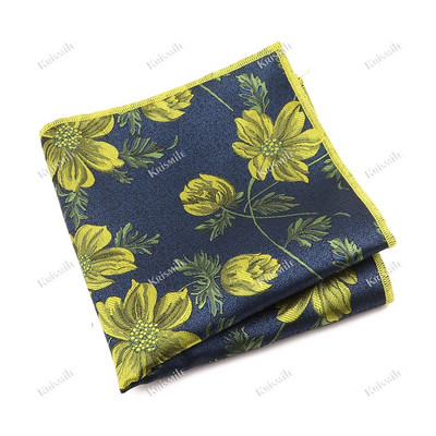 Újdonság, alkalmi férfi zseb, négyzet alakú virágos levelek jávorszarvas zsebkendő Jacquard textúra Hankie szmoking öltöny formális party kiegészítő