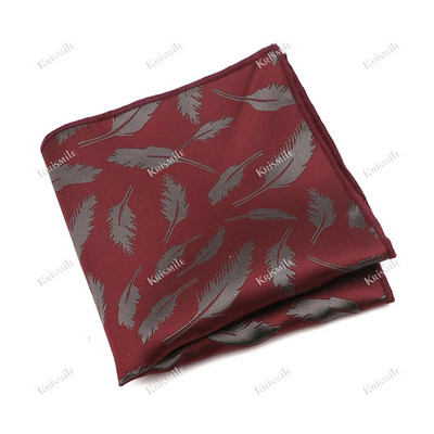 Újdonság, alkalmi férfi zseb, négyzet alakú virágos levelek jávorszarvas zsebkendő Jacquard textúra Hankie szmoking öltöny formális party kiegészítő
