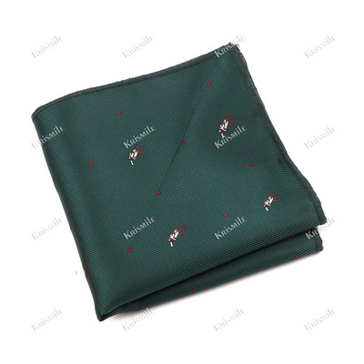 Újdonság, alkalmi férfi zseb, négyzet alakú virágos levelek jávorszarvas zsebkendő Jacquard textúra Hankie szmoking öltöny formális party kiegészítő