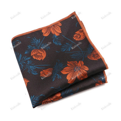 Újdonság, alkalmi férfi zseb, négyzet alakú virágos levelek jávorszarvas zsebkendő Jacquard textúra Hankie szmoking öltöny formális party kiegészítő