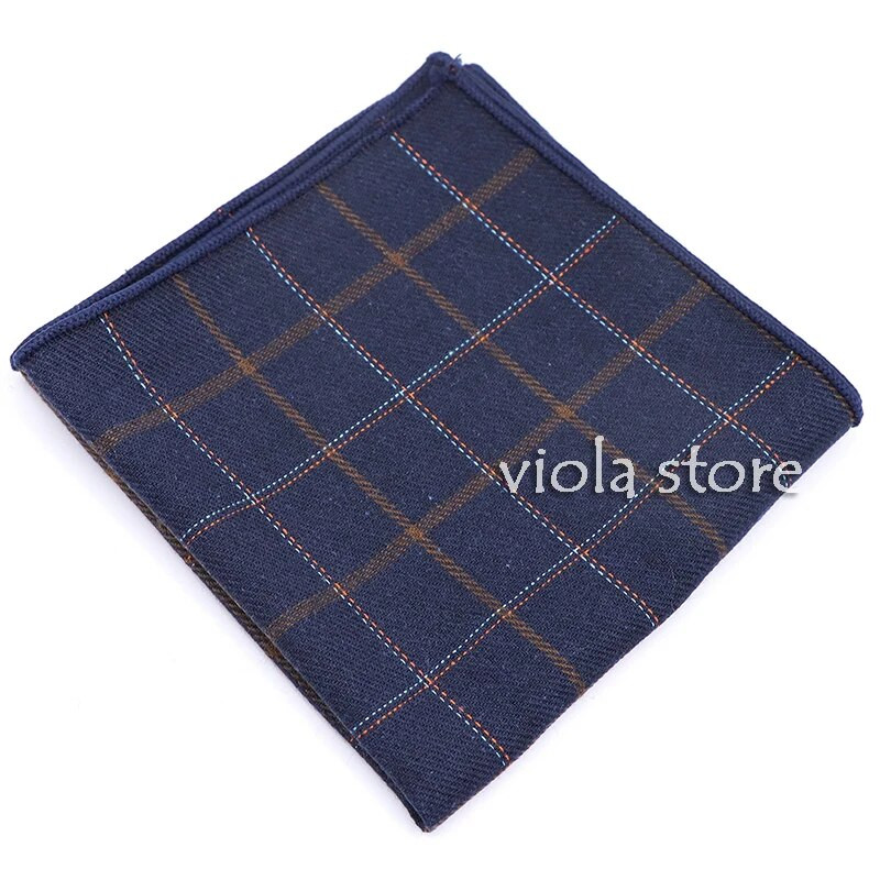 Klasisks rūtains, svītrains vilnas kaklasaite, kas atbilst kabatas kvadrātam, 24 cm, brūns vīriešu uzvalks, vakariņas ikdienas kabatlakats smokings dāvanu aksesuārs