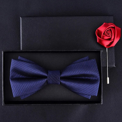 Leptir mašna Muškarci Mladoženja Svečano odijelo Vjenčano crveno vino Kumovi Crna leptir mašna