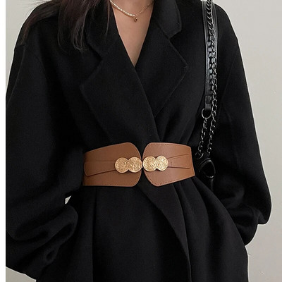 Visokokvalitetni ženski modni elastični široki struk, jakna, pulover, odijelo, ukrasi, kožni korzet, pojasevi za žene, luksuzni