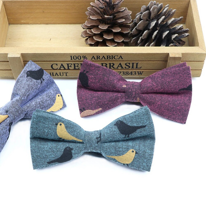 Modna pamučna šarena leptir-mašna Meka fleksibilna leptir-mašna Glatka podesiva svadbena zabava