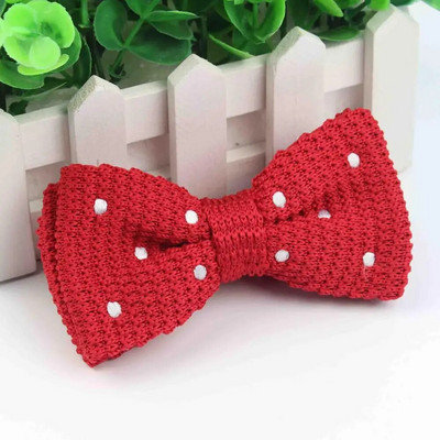 Kötött férfi csokornyakkendő férfi szabadidő pöttyös kétrétegű csokornyakkendő férfiaknak Esküvői buli Csíkos esküvői bordó, pillangós csokornyakkendő