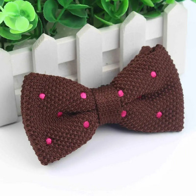 Kötött férfi csokornyakkendő férfi szabadidő pöttyös kétrétegű csokornyakkendő férfiaknak Esküvői buli Csíkos esküvői bordó, pillangós csokornyakkendő