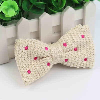 Kötött férfi csokornyakkendő férfi szabadidő pöttyös kétrétegű csokornyakkendő férfiaknak Esküvői buli Csíkos esküvői bordó, pillangós csokornyakkendő