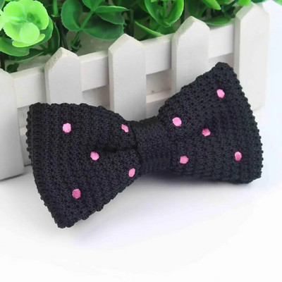 Kötött férfi csokornyakkendő férfi szabadidő pöttyös kétrétegű csokornyakkendő férfiaknak Esküvői buli Csíkos esküvői bordó, pillangós csokornyakkendő