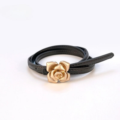 Jauna unikāla  zelta josta sieviešu modes  ziedu plānās jostas sieviešu džinsu kleita jostasvieta 2023