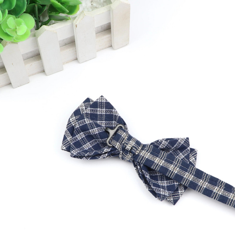 Új stílusú férfi kockás csokornyakkendő 100% pamut csokornyakkendő alkalmi Gravata kék piros pillangócsíkos színes nyakkendő szuper puha férfi viseletnek