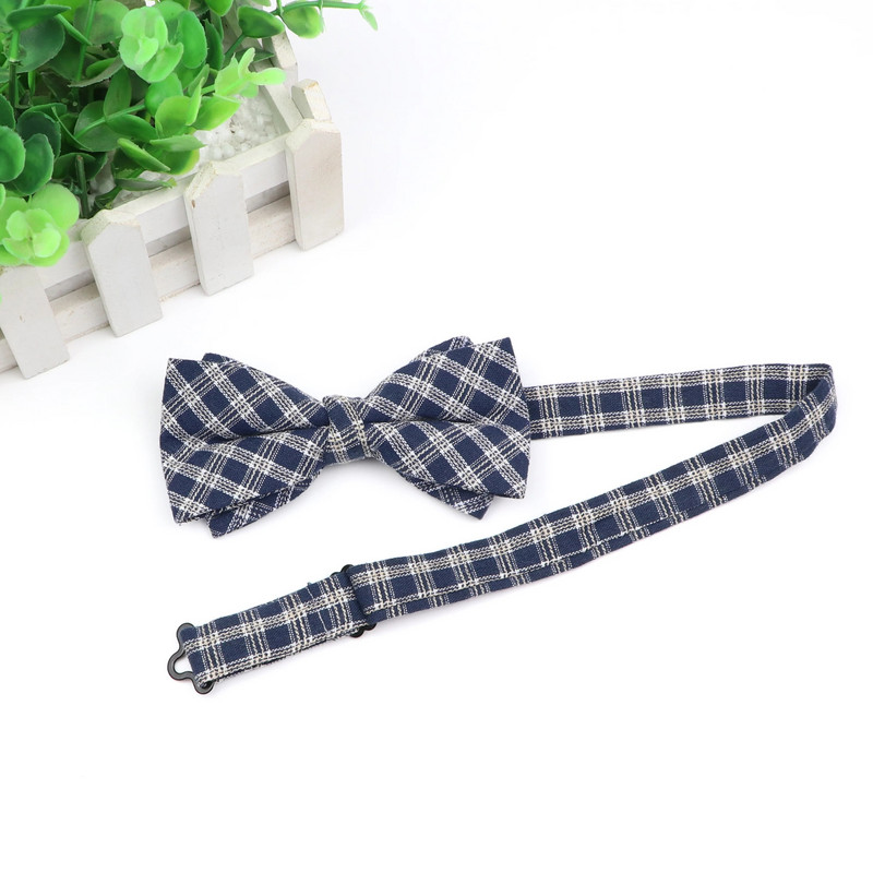 Új stílusú férfi kockás csokornyakkendő 100% pamut csokornyakkendő alkalmi Gravata kék piros pillangócsíkos színes nyakkendő szuper puha férfi viseletnek