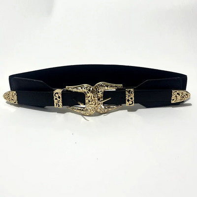 Elastīga korsetes josta Sieviešu vintage doba sprādze Punk gotikas jostas sievietēm Stretch Cummerbunds dizaineru kleita jostasvieta