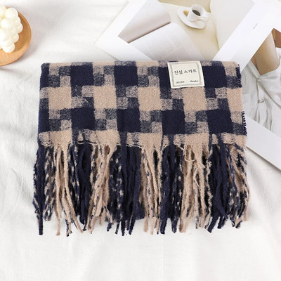 Χοντρό ζεστό χειμωνιάτικο κασκόλ Σχέδιο στάμπα Γυναικεία Κασμίρ Πασμίνα Σάλι Γυναικεία Τυλιχτή Φούντα Κασκόλ Πλεκτή Ανδρική κουβέρτα Foulard 2021 ΝΕΟ