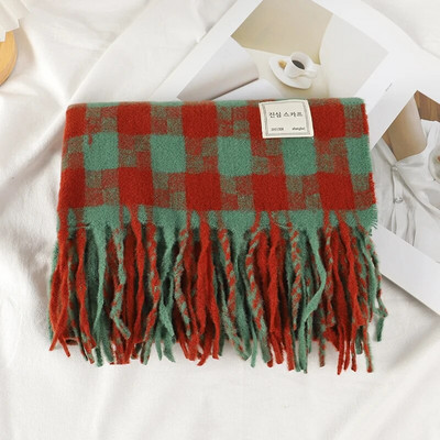 Χοντρό ζεστό χειμωνιάτικο κασκόλ Σχέδιο στάμπα Γυναικεία Κασμίρ Πασμίνα Σάλι Γυναικεία Τυλιχτή Φούντα Κασκόλ Πλεκτή Ανδρική κουβέρτα Foulard 2021 ΝΕΟ