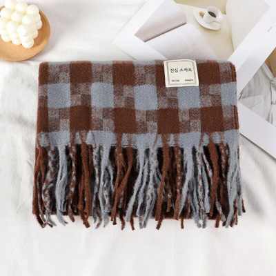 Χοντρό ζεστό χειμωνιάτικο κασκόλ Σχέδιο στάμπα Γυναικεία Κασμίρ Πασμίνα Σάλι Γυναικεία Τυλιχτή Φούντα Κασκόλ Πλεκτή Ανδρική κουβέρτα Foulard 2021 ΝΕΟ