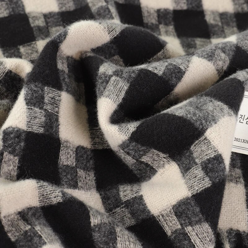 Χοντρό ζεστό χειμωνιάτικο κασκόλ Σχέδιο στάμπα Γυναικεία Κασμίρ Πασμίνα Σάλι Γυναικεία Τυλιχτή Φούντα Κασκόλ Πλεκτή Ανδρική κουβέρτα Foulard 2021 ΝΕΟ