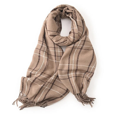 2023 m. Nauja madinga skara, languota apykakle, marškinėliai, moteriški elegantiški moteriški kepuriai, moteriški šalikai, žieminiai, šilti kašmyro spalvos šalikai, moteriški įvyniojimai