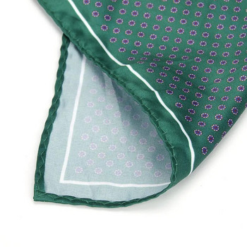Луксозна мъжка носна кърпичка с ретро щампа на точки, джобен квадрат, меки копринени кърпи за сватбено тържество, бизнес кърпа за кърпи, подаръци
