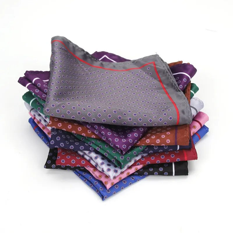 Luksusa vīriešu kabatlakats Vintage Dot Printed Kabatas kvadrātveida mīksta zīda Hankies kāzu ballīte Biznesa ērta krūšu dvieļu dāvanas