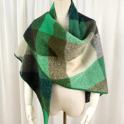 Luksusa trīsstūra šalle ziemas silts rūtains kašmira Sieviešu Pashmina Foulard Sieviešu šalles Sieviešu šalles 2023 dizains Jauns