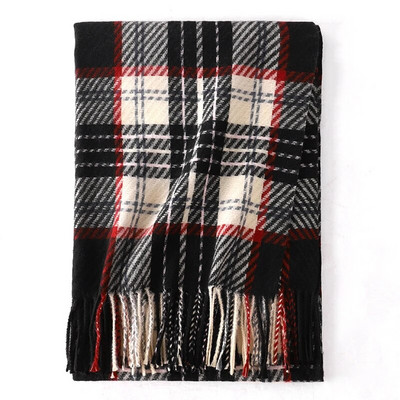 Luksusa dizaina rūtainā kašmira šalle sievietēm ziemas siltā šalles ietīšana Pashmina Bufanda bieza sega Poncho Echarpe Bandana