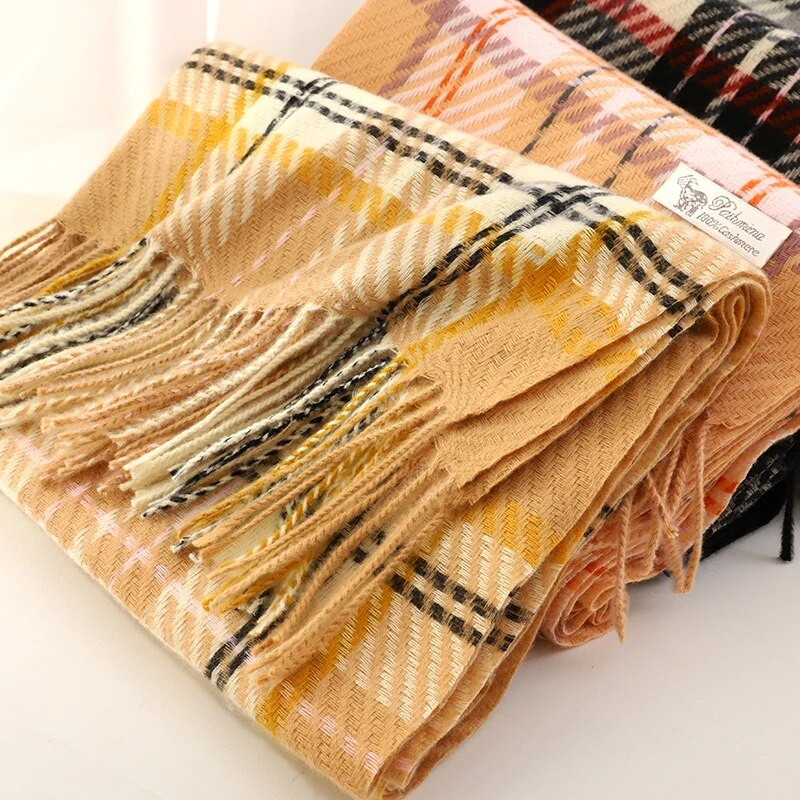Luksusa dizaina rūtainā kašmira šalle sievietēm ziemas siltā šalles ietīšana Pashmina Bufanda bieza sega Poncho Echarpe Bandana