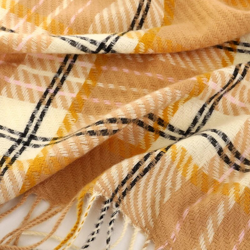 Luksusa dizaina rūtainā kašmira šalle sievietēm ziemas siltā šalles ietīšana Pashmina Bufanda bieza sega Poncho Echarpe Bandana
