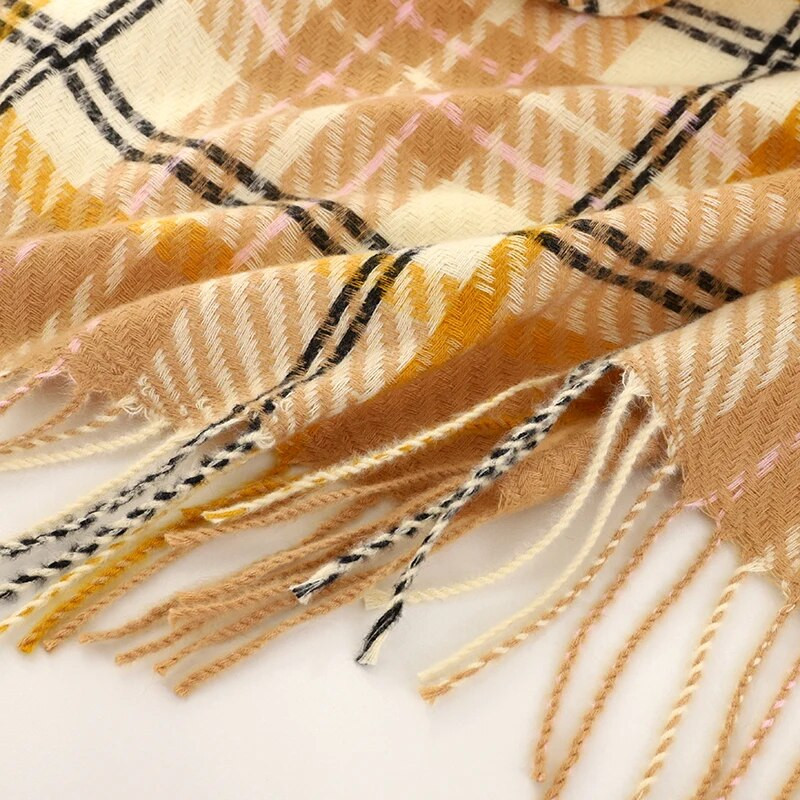 Luksusa dizaina rūtainā kašmira šalle sievietēm ziemas siltā šalles ietīšana Pashmina Bufanda bieza sega Poncho Echarpe Bandana