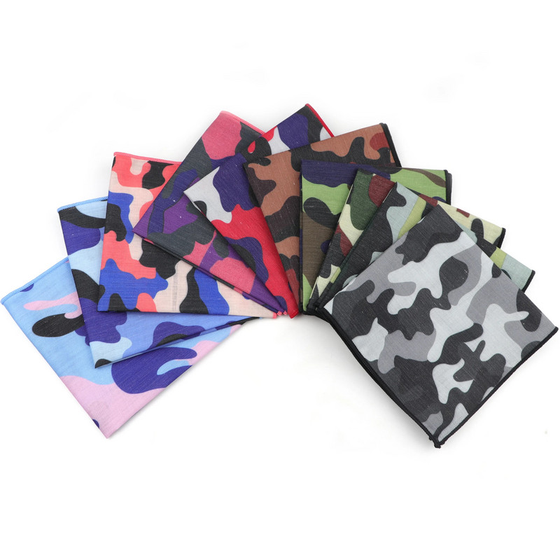 Kamuflažni poliesterski rupčić Jacquard tkani muški vjenčani modni džepni kvadratni set šareni 23*23 cm