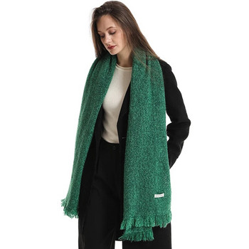 Моден топъл вълнен шал за жени Зимен дизайн Твърди меки шалове за врата Женски висококачествен Neckercheif Bandana Echarpe 2023