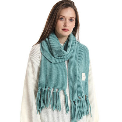 Modni topli vuneni šal za žene, zimski dizajn, jednobojni, mekani okovratni šalovi, ženski visokokvalitetni neckercheif bandana Echarpe 2023.