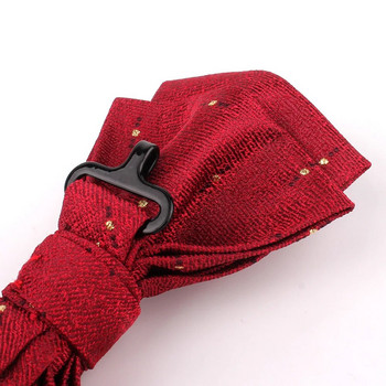 Червена папийонка за младоженеца. Модна тъкана папийонка за мъже, жени. Папийонка с възел за възрастни. Сватбени папийонки.