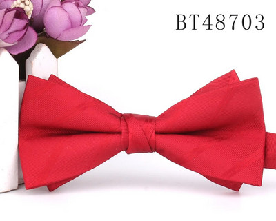 Piros csokornyakkendő vőlegénynek Divat Szőtt csokornyakkendő Férfinak Női Csokorcsomó Felnőtt esküvői csokornyakkendők Csokornyakkendők Candy Színes Vőlegények Csokornyakkendők