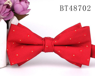 Piros csokornyakkendő vőlegénynek Divat Szőtt csokornyakkendő Férfinak Női Csokorcsomó Felnőtt esküvői csokornyakkendők Csokornyakkendők Candy Színes Vőlegények Csokornyakkendők