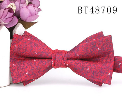 Piros csokornyakkendő vőlegénynek Divat Szőtt csokornyakkendő Férfinak Női Csokorcsomó Felnőtt esküvői csokornyakkendők Csokornyakkendők Candy Színes Vőlegények Csokornyakkendők