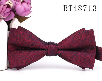 Piros csokornyakkendő vőlegénynek Divat Szőtt csokornyakkendő Férfinak Női Csokorcsomó Felnőtt esküvői csokornyakkendők Csokornyakkendők Candy Színes Vőlegények Csokornyakkendők