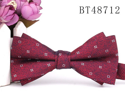 Piros csokornyakkendő vőlegénynek Divat Szőtt csokornyakkendő Férfinak Női Csokorcsomó Felnőtt esküvői csokornyakkendők Csokornyakkendők Candy Színes Vőlegények Csokornyakkendők