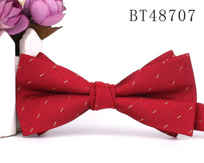 Piros csokornyakkendő vőlegénynek Divat Szőtt csokornyakkendő Férfinak Női Csokorcsomó Felnőtt esküvői csokornyakkendők Csokornyakkendők Candy Színes Vőlegények Csokornyakkendők