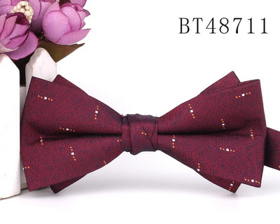 Piros csokornyakkendő vőlegénynek Divat Szőtt csokornyakkendő Férfinak Női Csokorcsomó Felnőtt esküvői csokornyakkendők Csokornyakkendők Candy Színes Vőlegények Csokornyakkendők