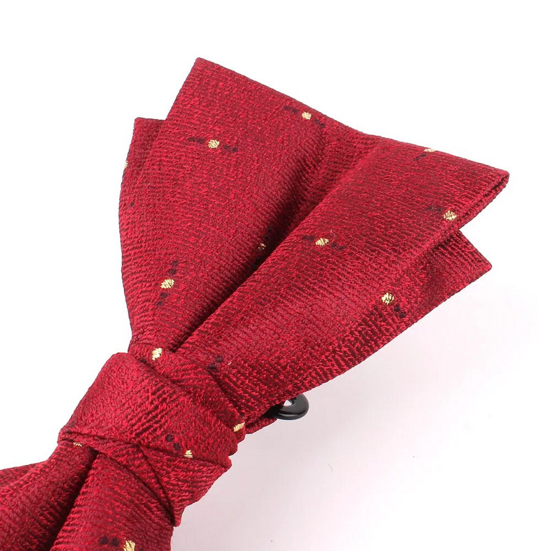 Piros csokornyakkendő vőlegénynek Divat Szőtt csokornyakkendő Férfinak Női Csokorcsomó Felnőtt esküvői csokornyakkendők Csokornyakkendők Candy Színes Vőlegények Csokornyakkendők