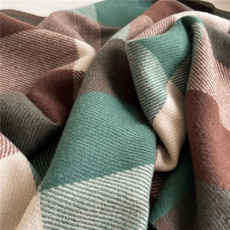 2023. Ženski debeli topli šal za jesen i zimu Moda za muškarce Popularni rubac Vjetrootporan Šalovi za glavu Karirane rese Šal Korejski