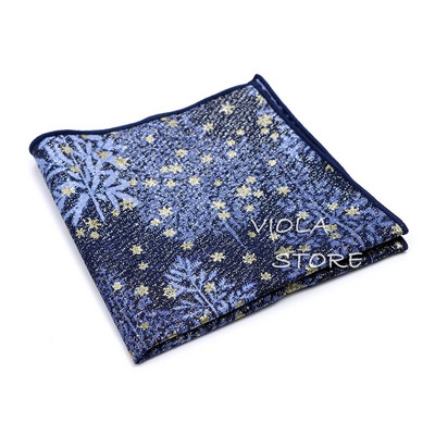 Χρυσό τύπωμα Wheat Tree Star Deer Βαμβακερό βαμβάκι 23cm Hankie Γυναικείο Γαμήλιο πάρτι Χριστουγεννιάτικο κοστούμι τετράγωνο αξεσουάρ δώρου