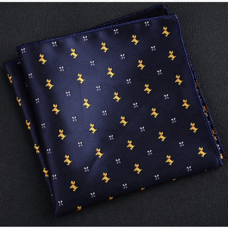 Novi modni džepni kvadrat Zeleni tamnoplavi šareni rupčić 22*22 cm Svileno odijelo s maramicom na cvjetne pruge, muško poslovno vjenčanje